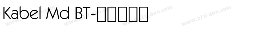 Kabel Md BT字体转换
